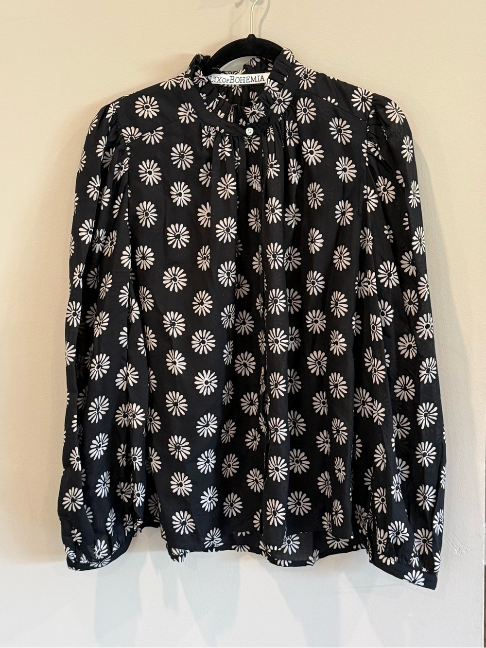 Alix Of Bohemia Annabel Black Daisy Top | Size Large